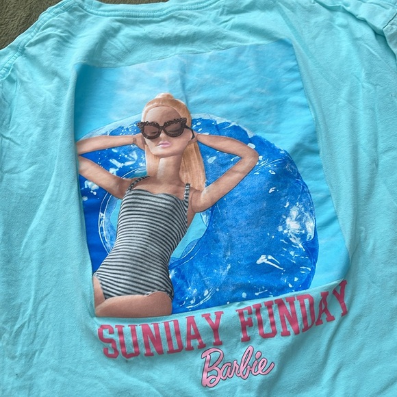 Sunday funday Barbie tee blue - Picture 3 of 3